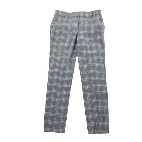 Theory Straight Maple Check Pants Sz 0 Dress Pants Virgin Wool 28" Inseam 55-27 - Picture 2 of 7